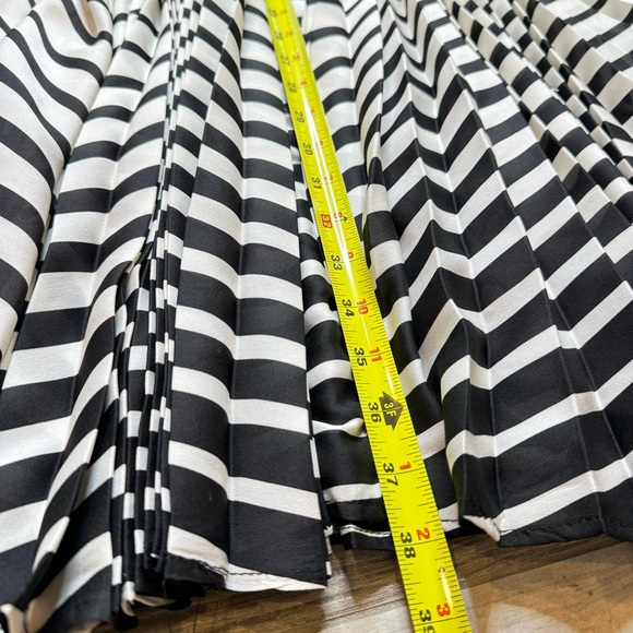 ANTHROPOLOGIE  EVA FRANCO Pleated Skirt Black & White Size 6 - Picture 9 of 10